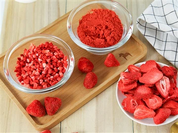 Nutrició de maduixes liofilitzades